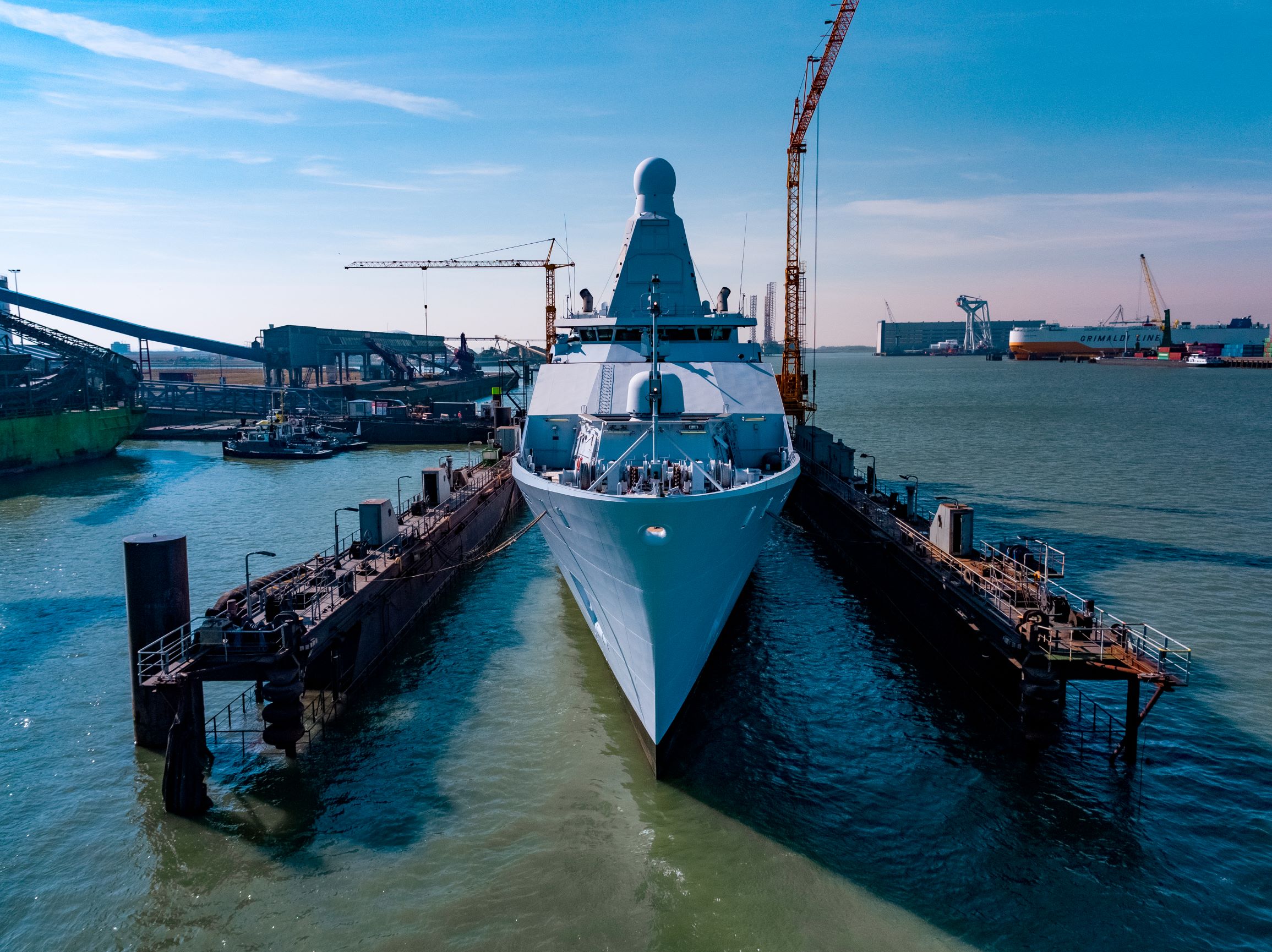 HNLMS Groningen a patrol vessel of the Royal Netherlands Navy in dock