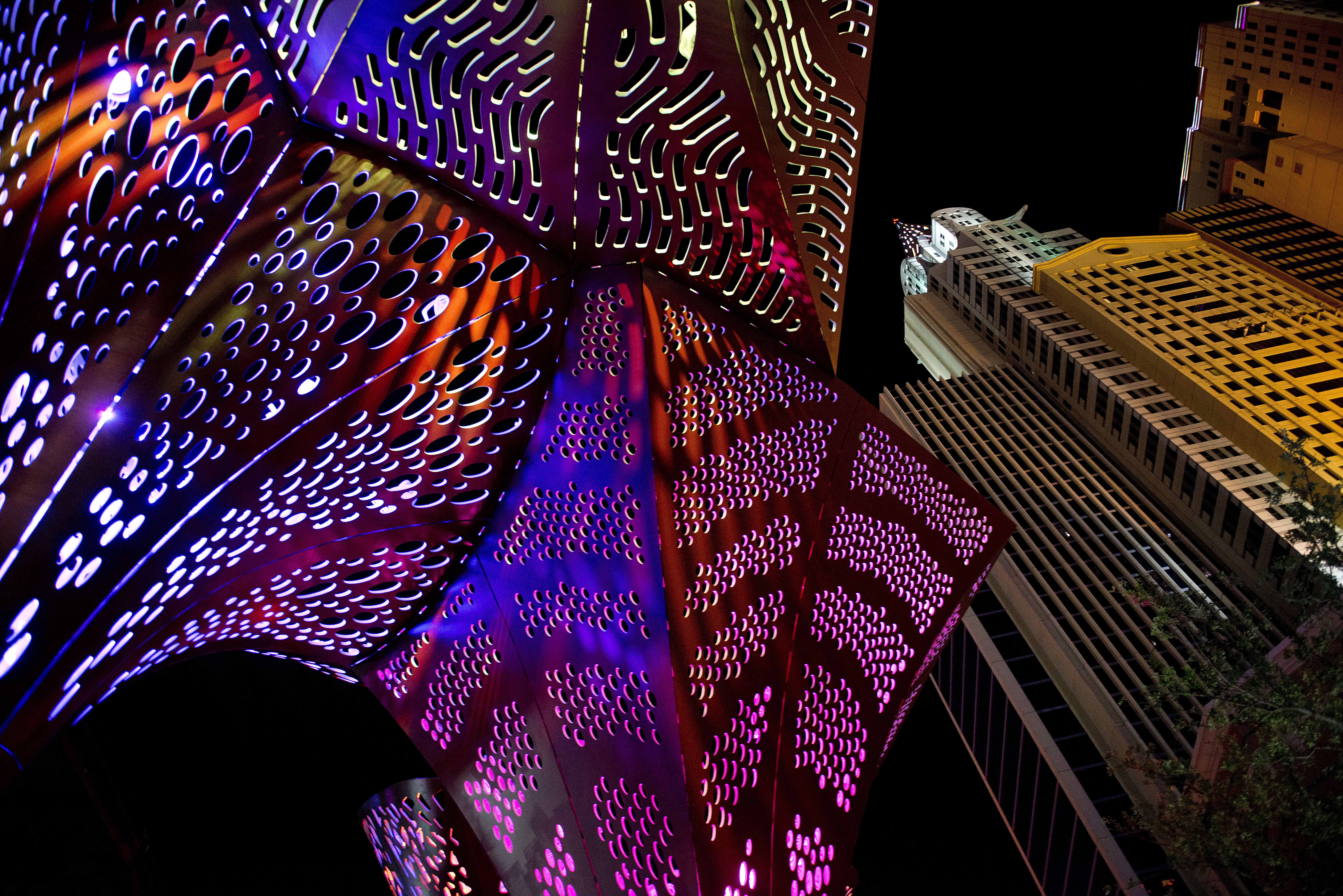 Metal flower shapes for Las Vegas and San Francisco Metalix