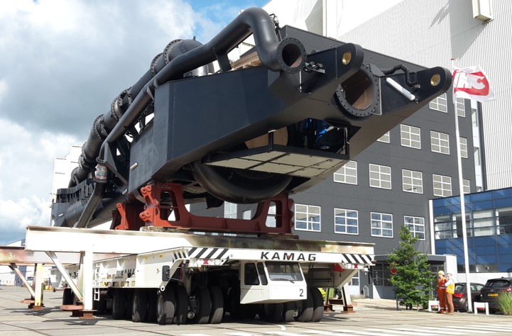 220 ton upper dredging pipe for Van Oord Krimpen