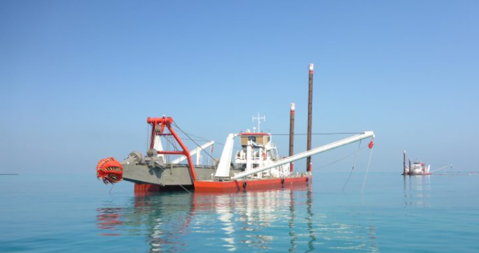 IHC Beaver cutter suction dredger at sea